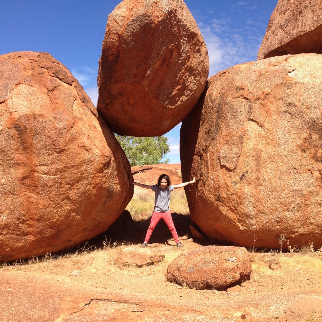 I was not aware of the rock above me. Luckily, Gus pulled me away JUST IN TIME.